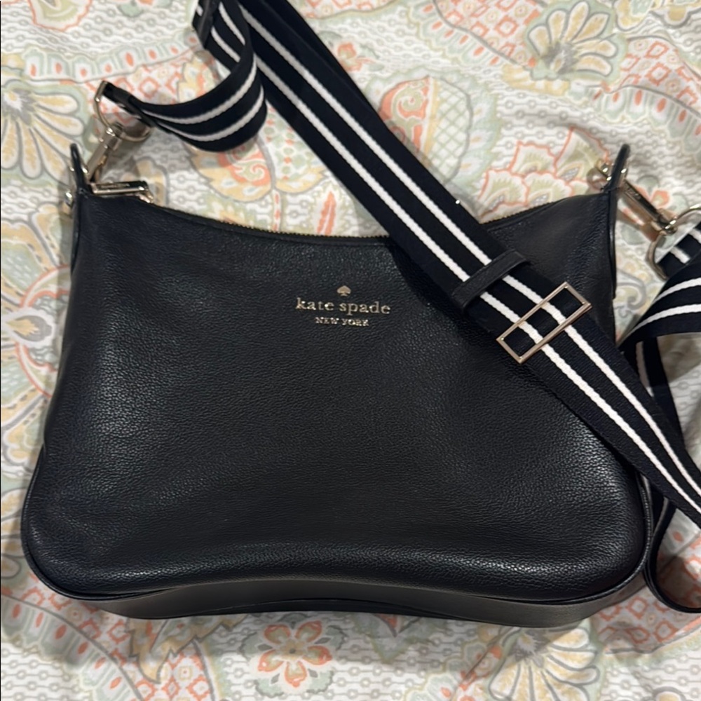 Kate Spade Black Crossbody Bag with Gold Hardware